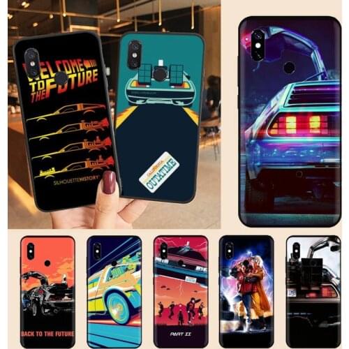 Protective Phone Case For Xiaomi Redmi note 7 8 9 t max3 s 10 pro lite Back to the Future DeLorean Time Machine Luxury shell
