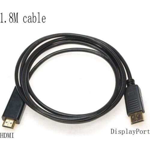 1.8M / 6FT and 3M / 10FT DisplayPort Display Port DP Male to HDMI Male M/M Cable Adapter Connector 1080p for HDTV PC *500pcs/lot