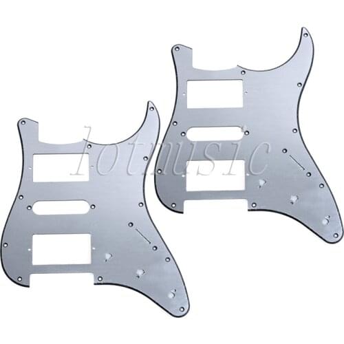 2PCS HSH 11holes Aluminum Guitar Pickguard For Fender Strat ST Style replacement
