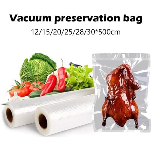 2Pcs Vacuum Food Sealer Bags Roll Storage Bag For kitchen Packaging Sealing Machine Fresh Keeping 15 20 25 28 30 *500cm BPA Free