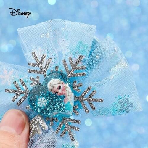 3Pcs Disney Frozen Princess Aisha Hairpin Frozen Childrens Bow Hairpin Dress Up Headdress Hair Accessories Birthday Gift