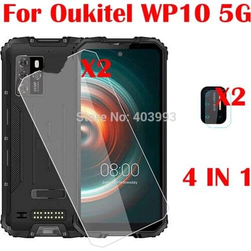 4-in-1 Screen Protector For Oukitel WP10 6.67 inch Tempered Glass Protective Phone Film For Oukitel WP10
