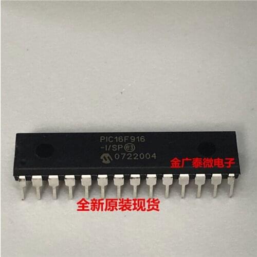5/PCS Brand New & Original PIC16F916-I/SP Direct Plug Dip-28 Single Chip Microcomputer Integrated Circuit (IC) Chip