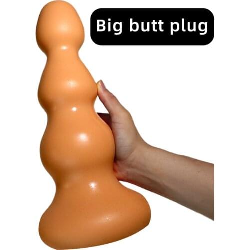 Liquid silicone Large AnalHuge Size Butt Plugs Prostate Massage For Men Female Anus Expansion Stimulator Big Anal Beads Sex Toys