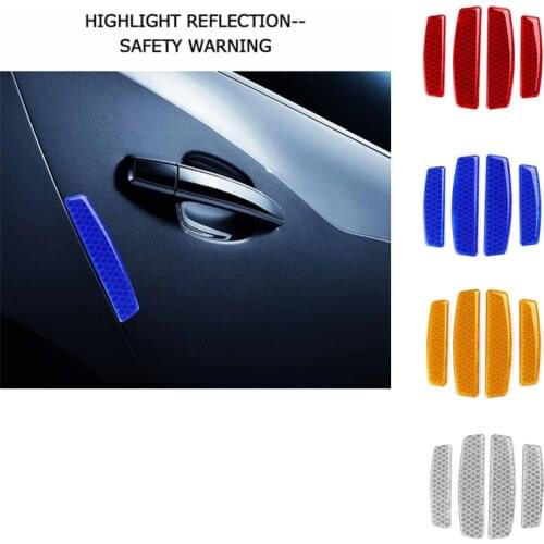 Car Anti Collision Reflective Warning Stickers Auto Door Edge Guard Decals For Cadillac Audi A3 4 4L Opel Astra h g Peugeot 307