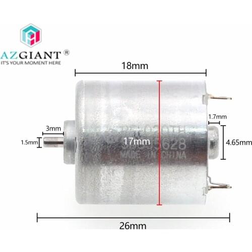 AZGIANT Brand new 17*18mm Mabuchi RF-020TH 020 micro DC motor precious-metal brush 6V 18000rpm high speed motor