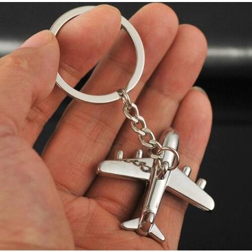 Keychain Modern Fighter Aircraft Airplane Key Chain Mini aircraft Key Ring Bag Pendant Car Keyring For Man Women Gift wholesale