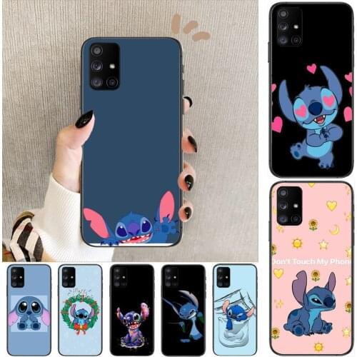 Stitch cute Phone Case Hull For Samsung Galaxy A50 A51 A20 A71 A70 A40 A30 A31 A80 E 5G S Black Shell Art Cell Cove