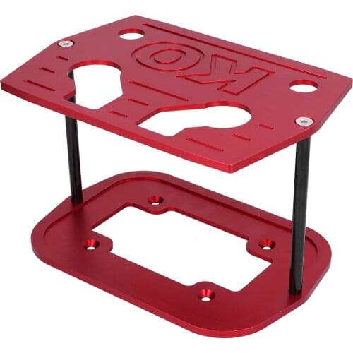 Battery Hold Down Tray Bracket Holder Aluminum Ball Milled Fit for Optima 34/78 Batteries Red