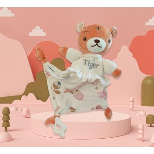 Baby Comforter Appease Towel Soft Cartoon Animal Doll Sleeping Toys Nursing Cuddling Blanket Bib Shower Gifts for Newborn