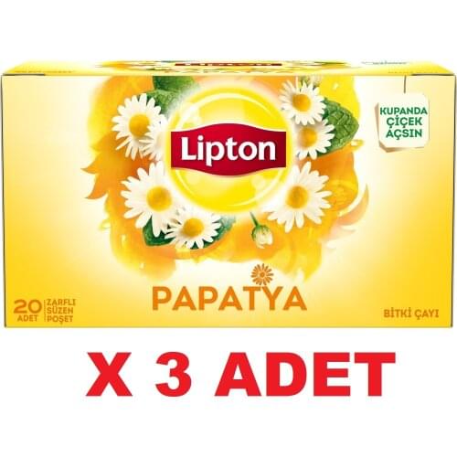 GREAT DRINK Lipton Glass Bag Herbal Tea Chamomile 20 Pcs x 3 Pieces FREE SHİPPİNG