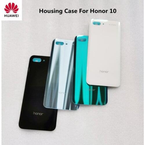 Huawei Honor 10 Back Battery Cover Rear Glass Door Panel Housing Case For Honor 10 COL-L29 Battery Cover + Adhesive Stickers