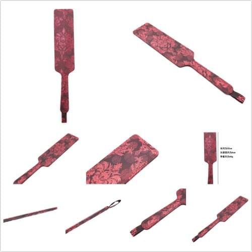 Classical Jacquard Cloth Sex Toys Racquet Ancient Style Red Bamboo Clap Wood Clap Whipping Tool Paddle