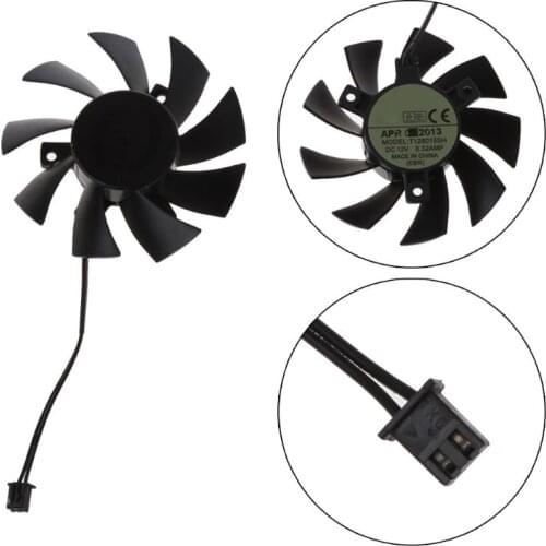 T128015SH 75MM 2Pin DC 12V 0.32AMP Graphics Video Card Cooling Fans For EVGA GTX 650 650Ti GTS 450 Graphics Card Cooler J0PB