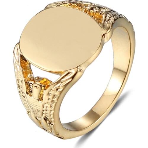 CXQNEWA Hot Sale Men Stainless Steel Flat Big Ring Punk Geometry High Quality Classic Hop Hip Accessory Jewelry Cocktail Ring