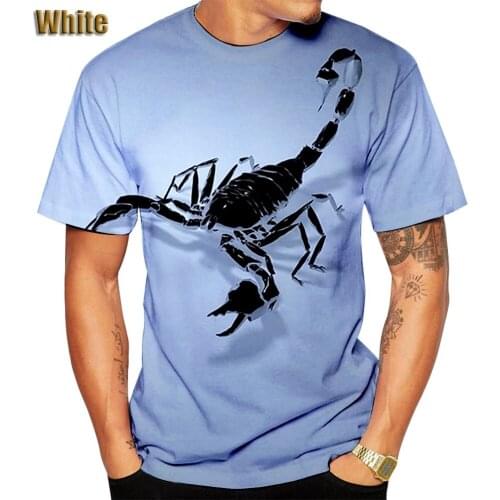 New Scorpion Red Skull 3D Printing T Shirt Men/women Streetwear Cool Scorpion Harajuku Summer Short Sleeve Creative Constellatio