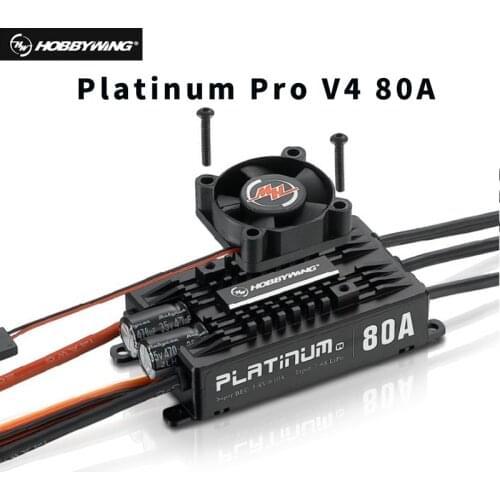Original Hobbywing Platinum 80A Pro V4 3-6S Lipo BEC Empty Mold Brushless ESC for RC Drone Aircraft Helicopter