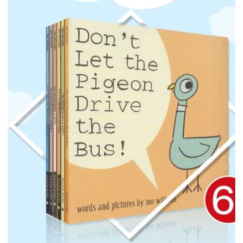 3-8 year Childrens English story book Pigeon english picture book help child be reader early education 6pc/set