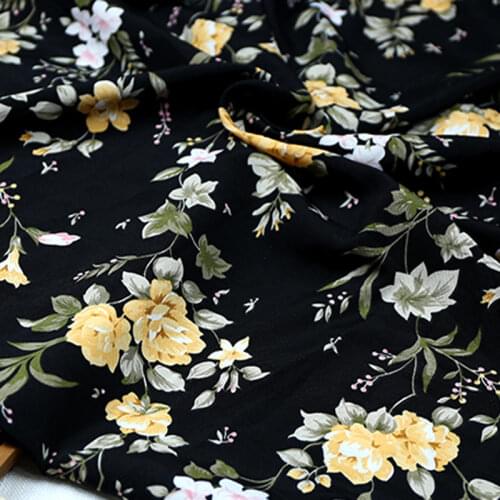 Dress Floral Fabric Chiffon Stretchy Fashion Skirt Sewing Fabric Summer Material