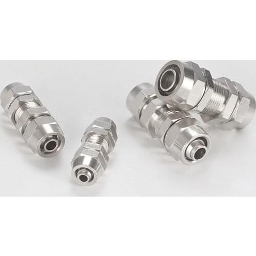 Twist Fit 4/6/8/10/12mm OD Hose x Bulkhead Pneumatic Quick Screw Air Fitting