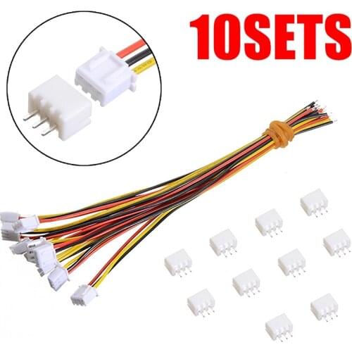10Sets XH2.54 XH 2.54mm Connector Plug With Wires 3-Pin Male Female Plug Socket 150mm Length Wire Cable Connector 24AWG