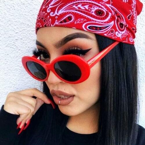 Vintage Oval Sunglasses Women Men Designer Sun Glasses Celebrity Pick Clout Fashion Eyewear