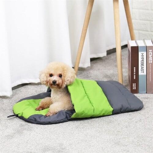 Waterproof Cat Dog Sleeping Bag Foldable Puppy Cave Bed Pet Warm Soft Mat Cushion For Travel Or Indoor Pet Cat Supplies