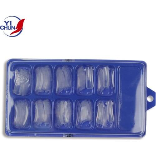 10 Sizes 100 Pcs Reusable Molded Artificial Finger Tips Nail Form Suppliy For Manicure Extension Salon Acrylci Poly Builder Gel