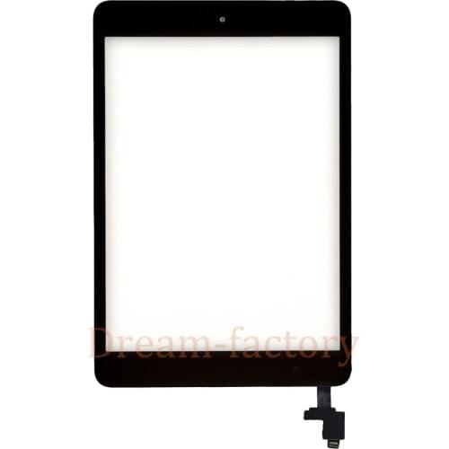 10PCS Touch Panel Screen Digitizer with Button and IC Connector Adhesive for iPad Mini 1 2 A1432 A1454 A1488 A1489 A1490