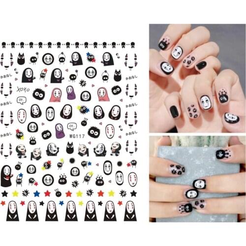 Halloween Pumpkin Ghost Face Ghost Nail Sticker Art Adhesive DIY Nail Sticker Nail Art Decoration Accessories 10PCS