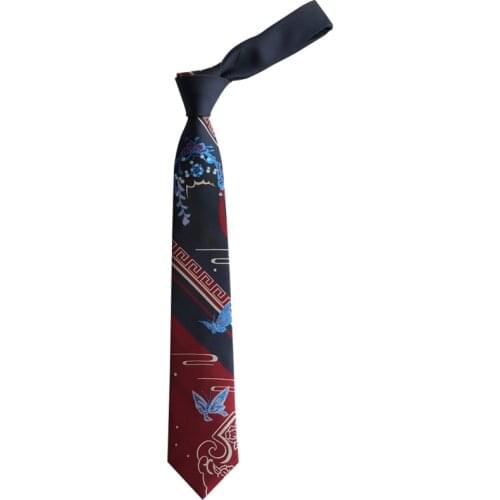 Free shipping New Mens male female Original design Amazing dreams park Tibetan blue wine red Du Li Niang Chinese style necktie