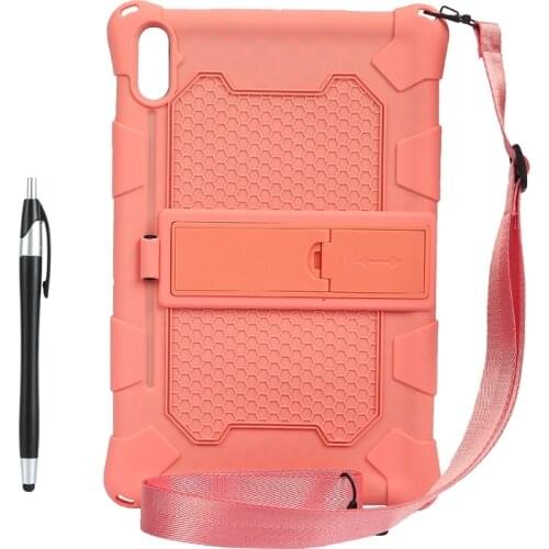 Tablet Case for Samsung Galaxy Tab S7 11 Inch 2020 T870/T875 Silicone Case Anti-Drop Tablet Stand with Pen and Strap