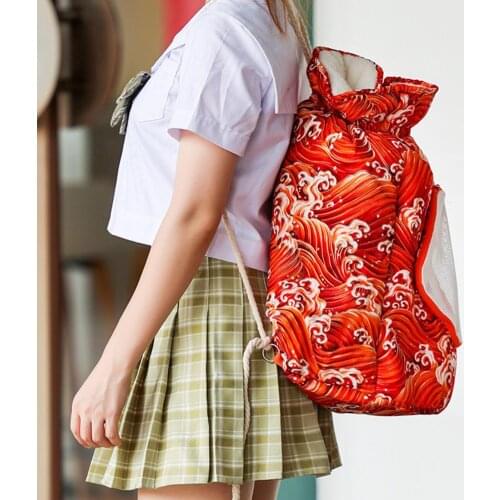 Long-lasting Pretty Pet Cats Carrier Shoulder Bag Good Air Permeability Pet Carrying Bag Plus Fleece for Kitten