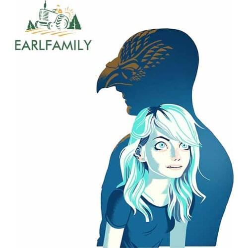 EARLFAMILY 13cm x 8.4cm for BSurprised Beauty Birdman Waterproof VAN Car Stickers Decal Trunk Surfboard Windows Vinyl Car Wrap