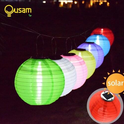 Solar Garden Light Festival Hanging Chinese Lantern Solar LED Lampion Landscape Waterproof Solar Lamp For Outdoor Decoration