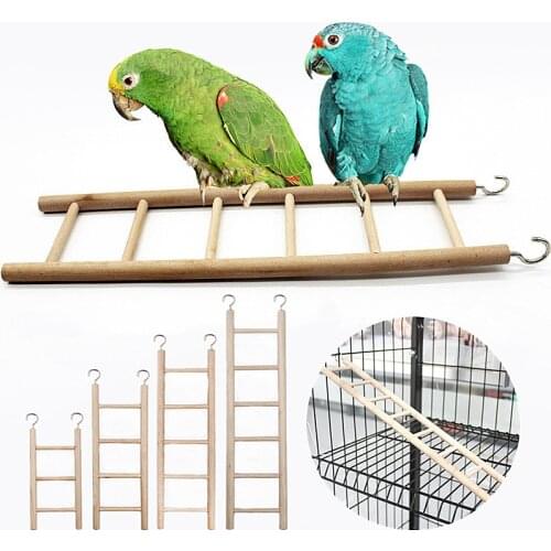Birds Toy Wooden Ladders Swing Scratcher Perch Climbing 3/4/5/6 Ladder Bird Cage Hamsters Parrot Toys Pet Supplies