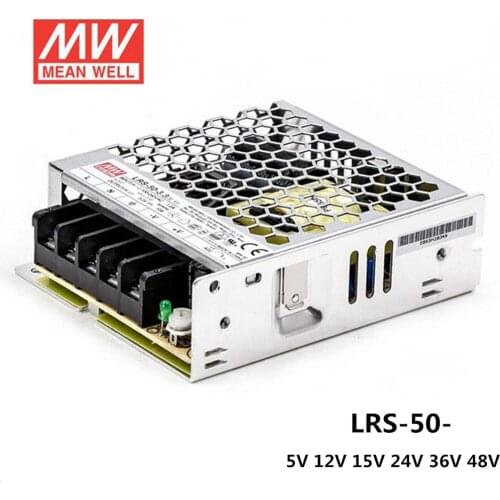 1pcs Mean Well LRS-50 Series 50W 3.3V 5V 12V 15V 24V 36V 48V meanwell Single Output Switching Power Supply