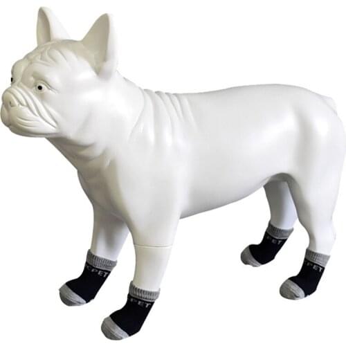 4pcs Pet Cotton Socks Set Cat Foot Cover Socks Cats Dogs Indoor Non-slip Soles Prevent Scratch Breathable Warm Socks Pet Supplie