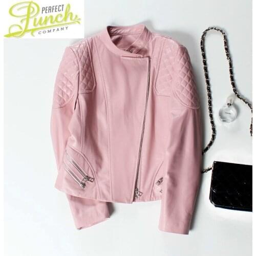 Short Women Sheepskin Genuine Slim Korean Real Leather Jacket Plus Size Chaqueta Mujer YY741