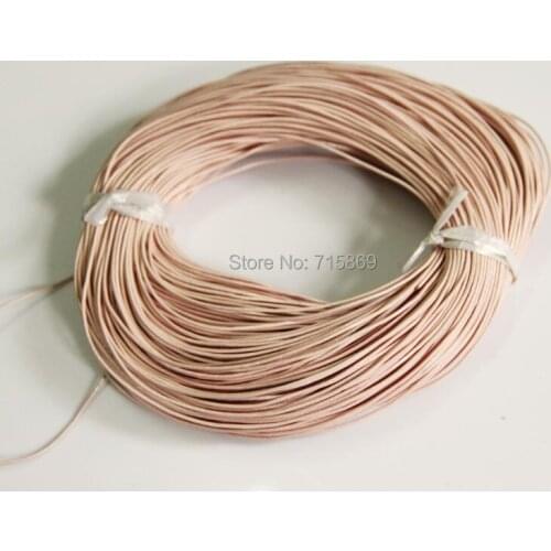 Free shipping 1mm 100 Meters Cream Pink Round Real Leather Cord For DIY Jewelry Marking