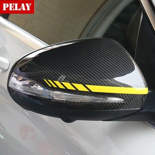 Carbon Fiber Mirror cover For Mercedes W205 W222 W213 W238 X205 GLC GLS C S GLC E Class C180 C200 AMG 1:1 Replacement Style AMG