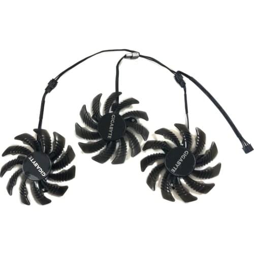 3Pcs/Set 75MM T128010SU Video Cooler For GIGABYTE GTX1660S GTX1660TI GTX1660 GPU Graphics Cards Fans As Replacement