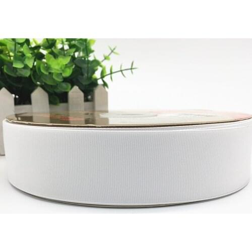 5 yards High Quality Ribbon 6/10/15/20/25/38/50mm Wedding Decoration Grosgrain Ribbon Gift Wrapping Christmas Ribbon #White