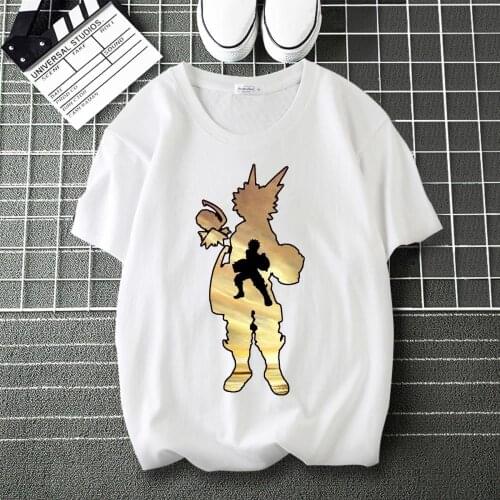 My Hero Academia Todoroki Shoto Graphics Print summer T-Shirt Round Neck Short Sleeve Modal Shirt Tshirt