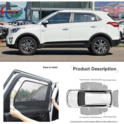 For Hyundai ix25 2015-2018 Car Full Side Windows Magnetic Sun Shade UV Protection Ray Blocking Mesh Visor Car Accessories