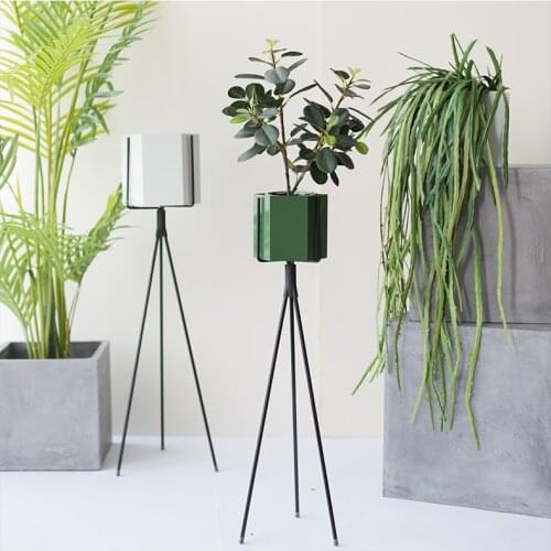 Metal flower pots planter hexagon metal shelf modern fashin decor flower vases popular metal vases Nordic European design plante
