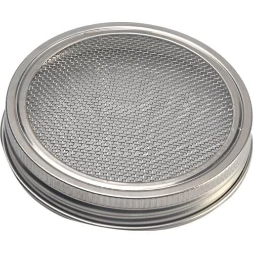 For Wide Mouth Home Supplies Sprouting Jar Stainless Steel Lid Kit Healthy Gift Durable Curved Mesh For Sprouts Growing