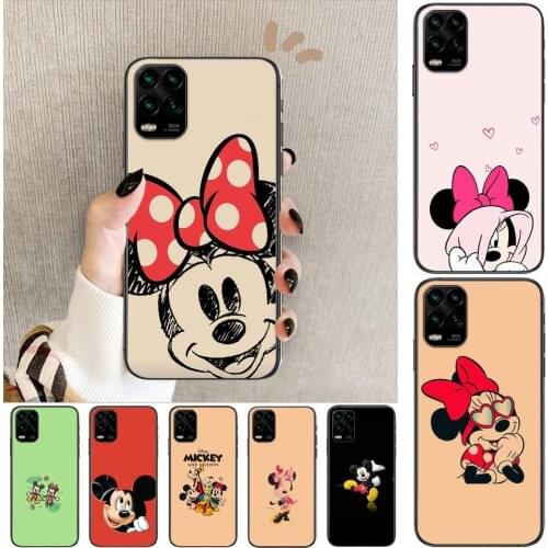 Cute Mouse Disney cartoon Phone Case For XiaoMi Redmi Note 11 10 9S 8 7 6 5 A Pro T Y1 Anime Black Cover Silicone Back Pre