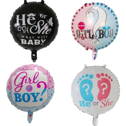 50pcs Boy Or Girl Balloon Black foil Balloon with Gender Reveal Globos for Baby Shower Gender Reveal Party Decoration balloon