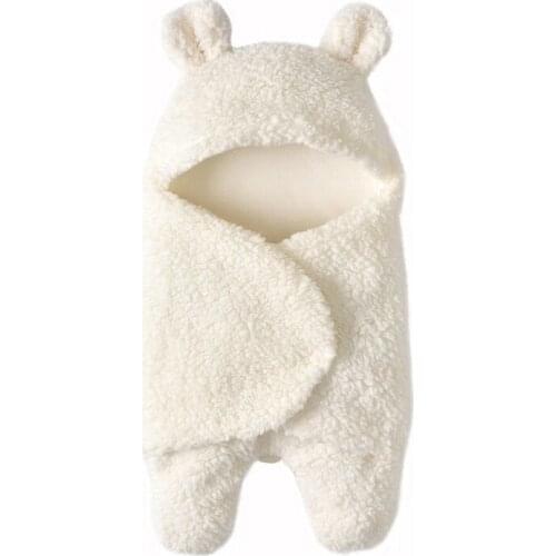 Baby Clothes Sleeping Bag Ultra-Soft Fluffy Fleece Newborn Receiving Blanket Infant Boys Girls Nursery Wrap Swaddle